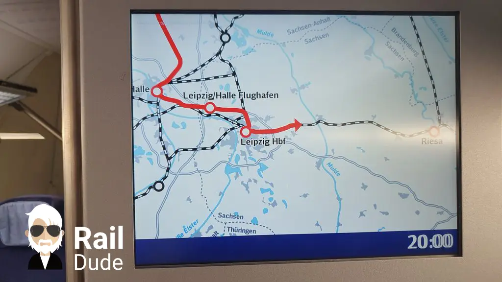 Rutekart Leipzig jernbanestasjon