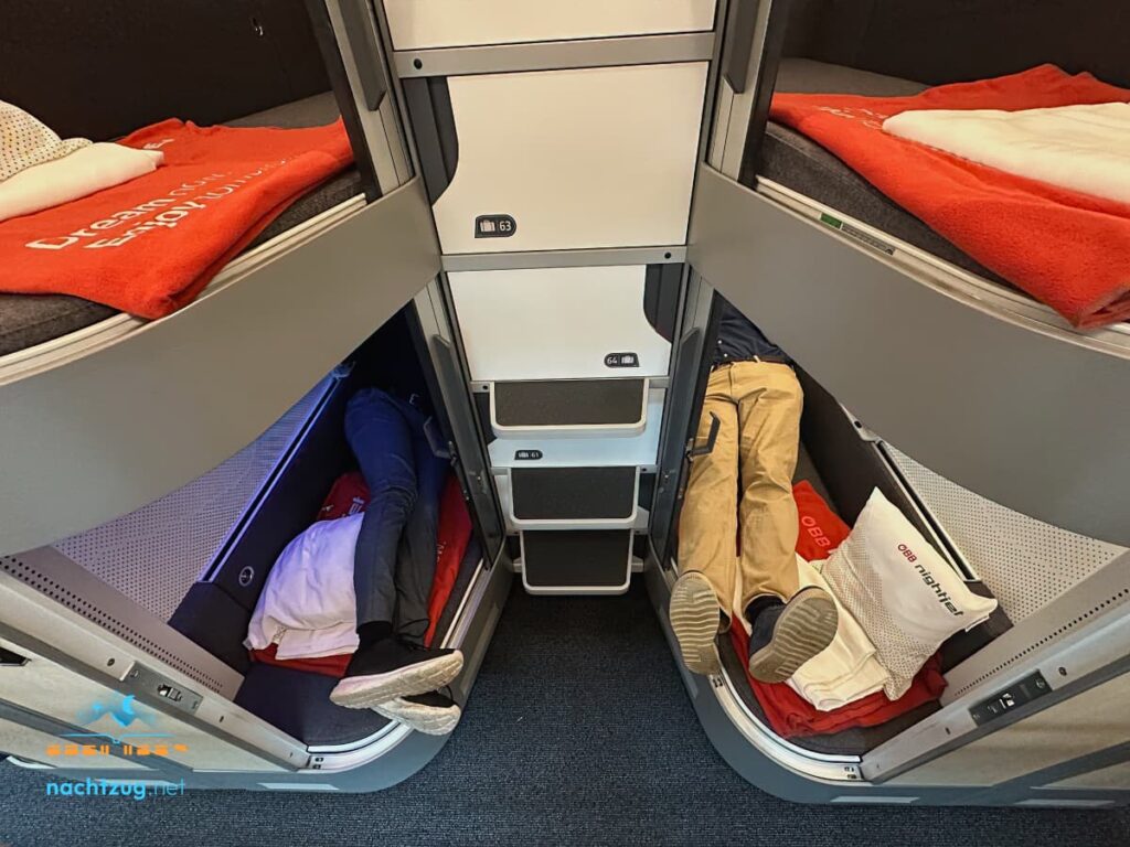 OBB nightjet Mini kajīte: četras gultas.